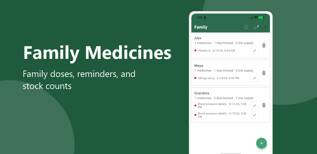 Family Medicines app preview