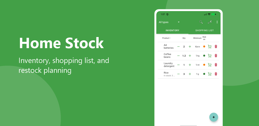 Home Stock Tracker app preview